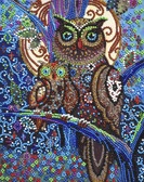 Сова и совенок 16,5х21 см, бисер Preciosa (Чехия)