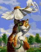 Картина по номерам Кіт з ромашкою, 40х50см Mariposa MR-Q2076