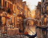 Картина по номерам Венеція Кафе на березі каналу, 40х50 см Mariposa MR-Q2116