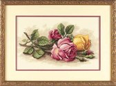Набір для вишивання хрестиком Зрізані троянди, 36x23 см ( канва чиста Aida 14 (айворі) , часткова вишивка ) Dimensions ( США ) 1058916