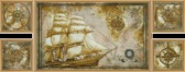 Морское путешествие , 4 части 14x21 см и 1 часть 55х34 см