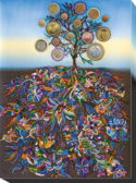 Набір для вишивання бісером Грошове дерево, 31х42 см Abris Art ( Україна ) AB508