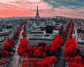 Картина по номерам Вогняні фарби Парижа, 40х50 см