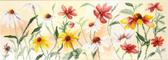 Набір для вишивання хрестиком Барвисті квіти, 41x14 см ( канва Aida 16 ) часткова