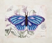 Набір для вишивання бісером Метелик - фіолетовий, 26х22 см (частковий)