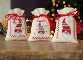 Набір для вишивки хрестиком Різдвяні гноми (мішечки для саші) 8x12 см Vervaco 1060400