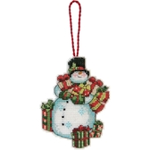 Набір для вишивки хрестиком Новорічне прикраса. Сніговик, 8x11.5 см Dimensions ( США ) 1059461