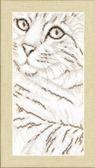 Набір для вишивання хрестиком Портрет кота, 14x27 см