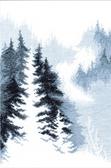Набір для вишивання хрестиком Зимовий ліс, 19.5x29 см ( канва Aida 14 )