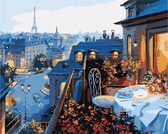 Картина по номерам Паризький балкончик, 40х50см