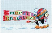 Набір для вишивання хрестиком Різдвяний пінгвін, 17.7x12.7 см