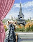 Преміум картина по номерам Париж із вікна (Premium) 40х50 см