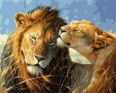 Картина по номерам Закохані леви 40 х 50 см