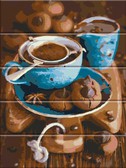 Картина по номерам Смак кави 30х40 см (дерев'яна основа) ArtStory ( на дереві ) ASW026