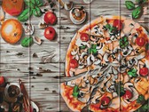 Картина по номерам Соковита піца 30х40 см (дерев'яна основа)