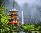 Картина по номерам Японська пагода, 40х50см