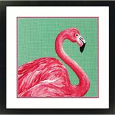 Набір для вишивання хрестиком Рожевий фламінго 35.5x35.5 см