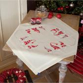 Набір для вишивки хрестиком Скатертина Різдвяні гноми 80х80 см Vervaco 1060394