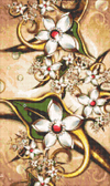 Алмазна вишивка Вінтажні квіти, 30х50, квадратне каміння, повна