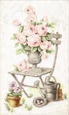 Набір для вишивання хрестиком Літній натюрморт із трояндами 20х33,5 см