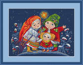 Набір для вишивання хрестиком Різдвяна Зірка 22 х 33 см Мережка ( Україна ) К-26