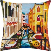 Набір для вишивання подушки Венеція 40×40 см (страмін) напівхрест, лицьова сторона