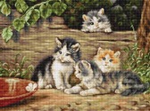 Набір для вишивання гобеленом Кішки (гобелен) 23 х 18 см