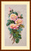 Набір для вишивання хрестиком Вінтажні троянди 15 х 29 см ( канва Aida 16 ) часткова Мережка ( Україна ) К-67