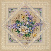 Набір для вишивання хрестиком Ажурні квіти 33 х 33 см ( канва Aida 14 ) часткова Classic Design ( Німеччина ) 4407