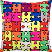 Набір для вишивання подушки Мозаїка 40×40 см (страмін) напівхрест, лицьова сторона