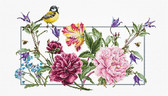 Набір для вишивання хрестиком Весняні квіти 2 – 41.5 x 25 см ( канва Aida 16  )