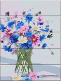 Картина по номерам Квіти із саду 30х40 см (дерев'яна основа) ArtStory ( на дереві ) ASW046
