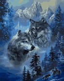 Картина по номерам Зимові вовки, 40х50см