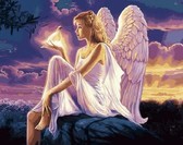 Картина по номерам Ангел із голубкою, 40х50см