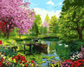 Картина по номерам Вишневий сад 40 х 50 см Mariposa MR-Q2196