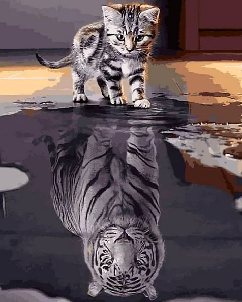 Картина по номерам Душа тигра 40 х 50 см