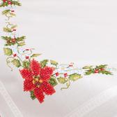 Набір для вишивання хрестиком Різдвяні троянди (скатертина) 80x80 см