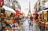 Алмазна вишивка Париж - місто кохання. Художник Richard Macneil 40x60 см, квадратне каміння, повна