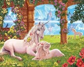 На сказочной поляне 40x50 см, (на подрамнике) круглые камни, полная