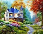 Алмазная вышивка на подрамнике Тут сбываются мечты 40x50 см, (на подрамнике) круглые камни, полная