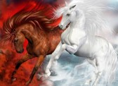 Алмазная вышивка на подрамнике Страсть и нежность 40x50 см, (на подрамнике) круглые камни, полная