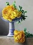 Алмазная вышивка на подрамнике Желтые розы 40x30 см, (на подрамнике) круглые камни, полная Диамантові ручки 198642