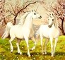Алмазная вышивка на подрамнике Единороги 30x30 см, (на подрамнике) круглые камни, полная Диамантові ручки 188718