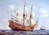 Алмазная вышивка на подрамнике Парусник в море 40x50 см, (на подрамнике) круглые камни, полная
