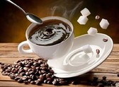 Алмазная вышивка на подрамнике Кофе с сахаром 40x50 см, (на подрамнике) круглые камни, полная