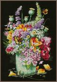 Набір для вишивання хрестиком Квітковий букет 27x39 см