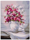 Картина по номерам Весняні квіти 30х40 см (дерев'яна основа)