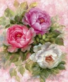 Алмазная вышивка на подрамнике Цветочная акварель 40x50 см, (на подрамнике) круглые камни, полная