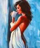 Алмазная вышивка на подрамнике Прекрасное утро 40x50 см, (на подрамнике) круглые камни, полная