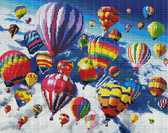 Алмазная вышивка на подрамнике Шары в небе 40x50 см, (на подрамнике) квадратные камни, полная ( без коробки )